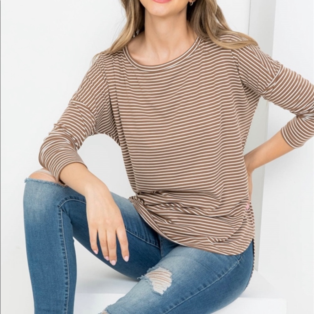 NWT Womens striped top. Made in America